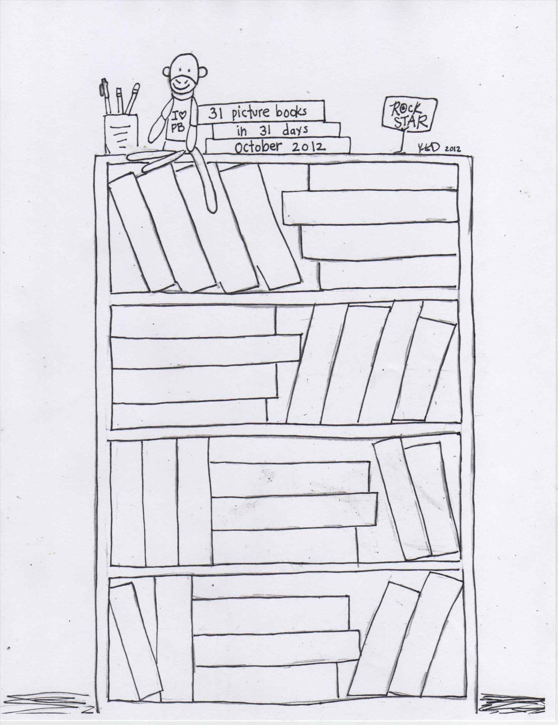 Bookshelf Drawing At PaintingValley Explore Collection Of