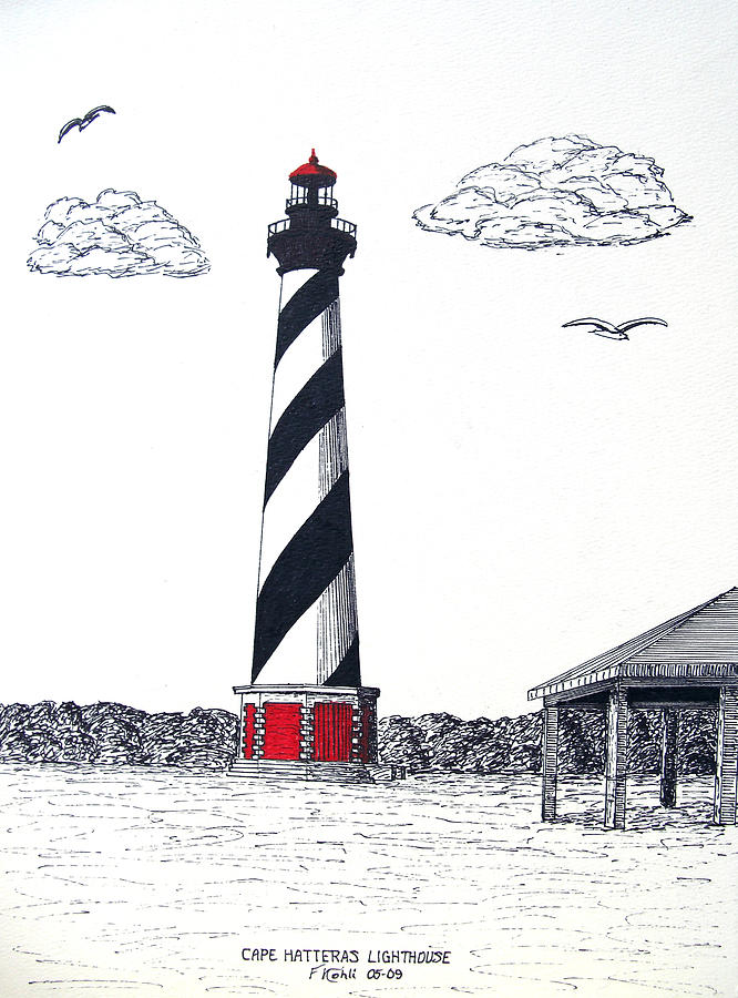 Cape Hatteras Lighthouse Drawing At Paintingvalley Explore