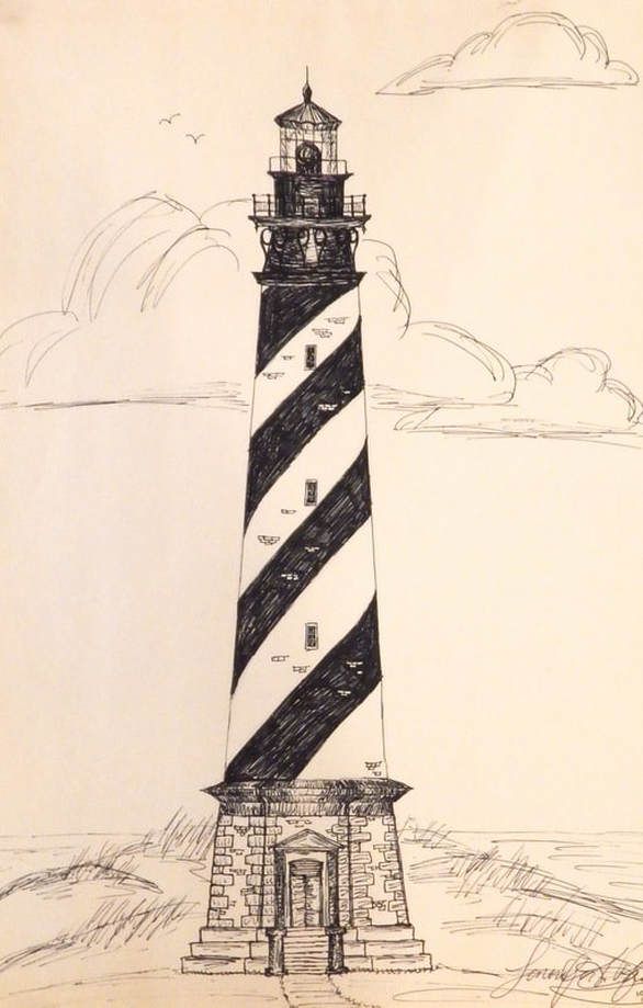 Cape Hatteras Lighthouse Drawing At Paintingvalley Explore