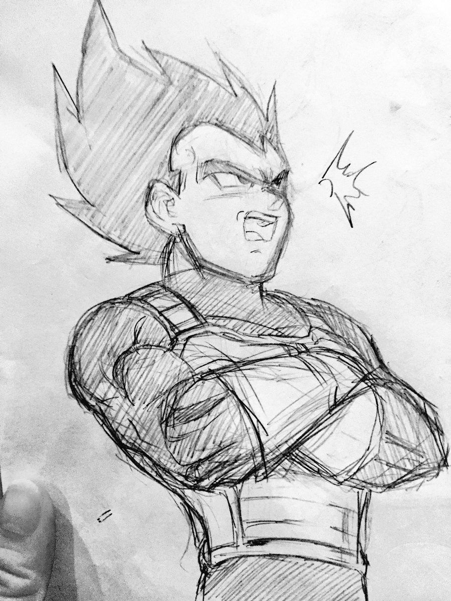 Dragon Ball Z Vegeta Drawing At Paintingvalley Explore Collection