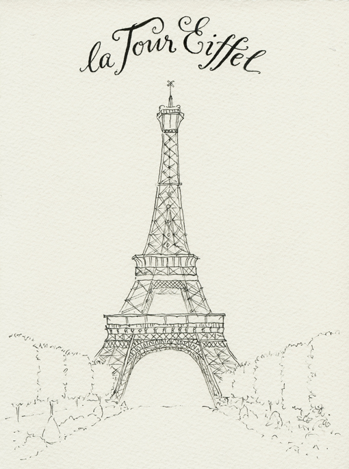 Eiffel Tower Drawing Steps At Paintingvalley Explore Collection