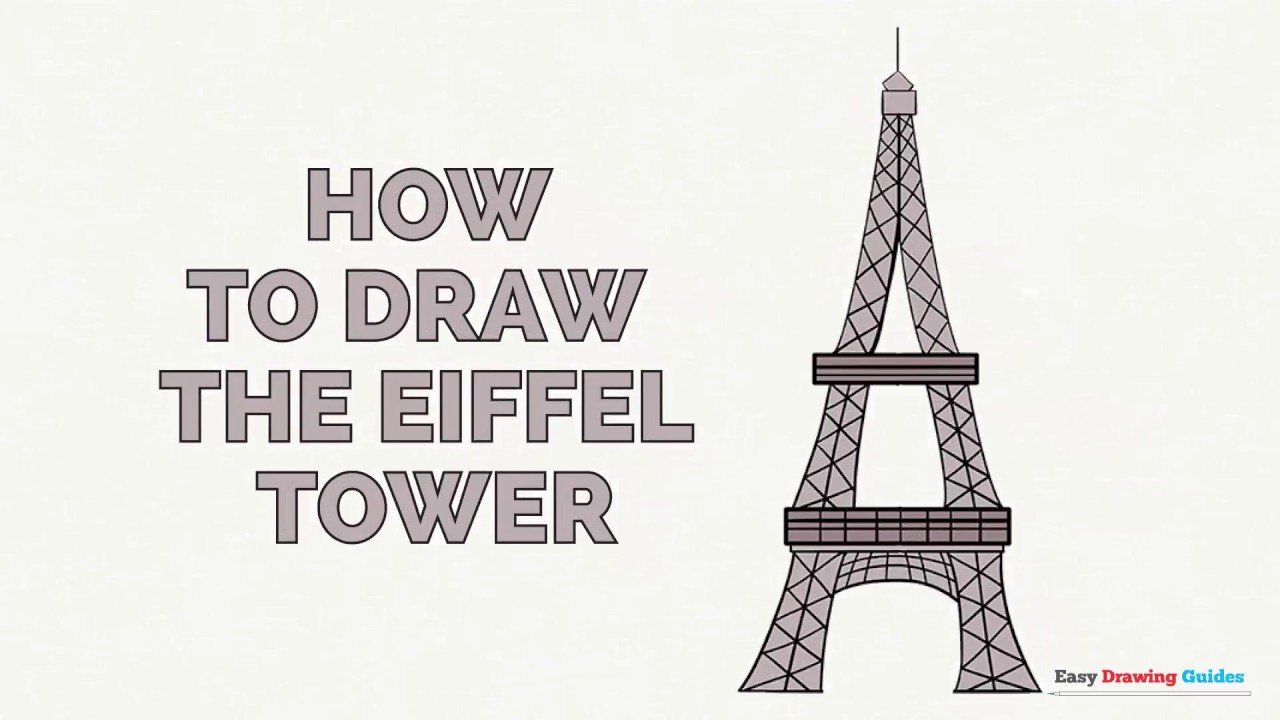 Eiffel Tower Drawing Steps At Paintingvalley Explore Collection