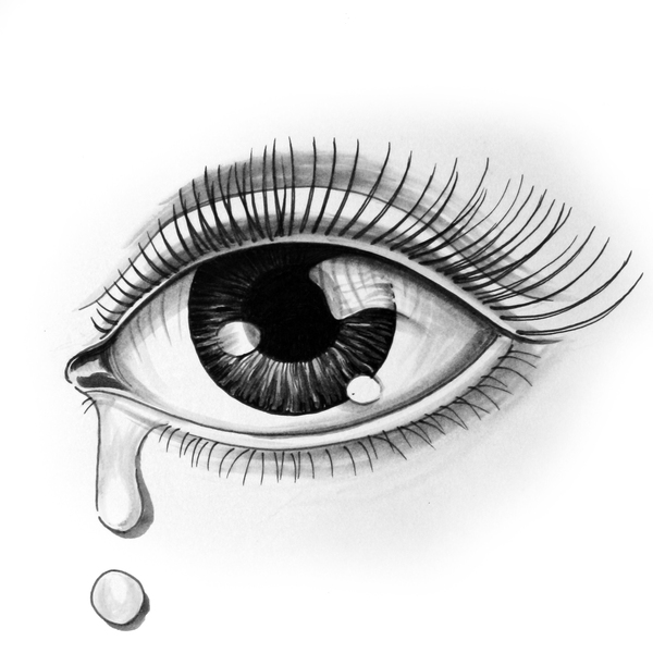 Eye With Tears Drawing At PaintingValley Explore Collection Of