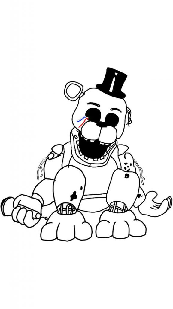 Best Of Fnaf Coloring Pages Golden Freddy Sugar And Spice