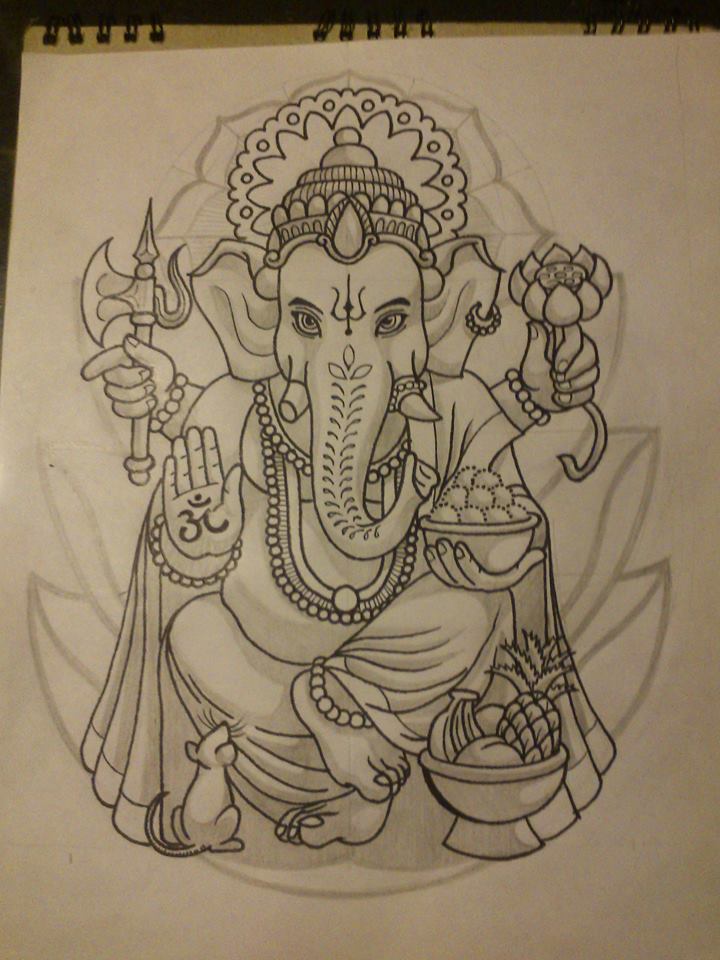 Ganesha Tattoo Drawing At Paintingvalley Explore Collection Of