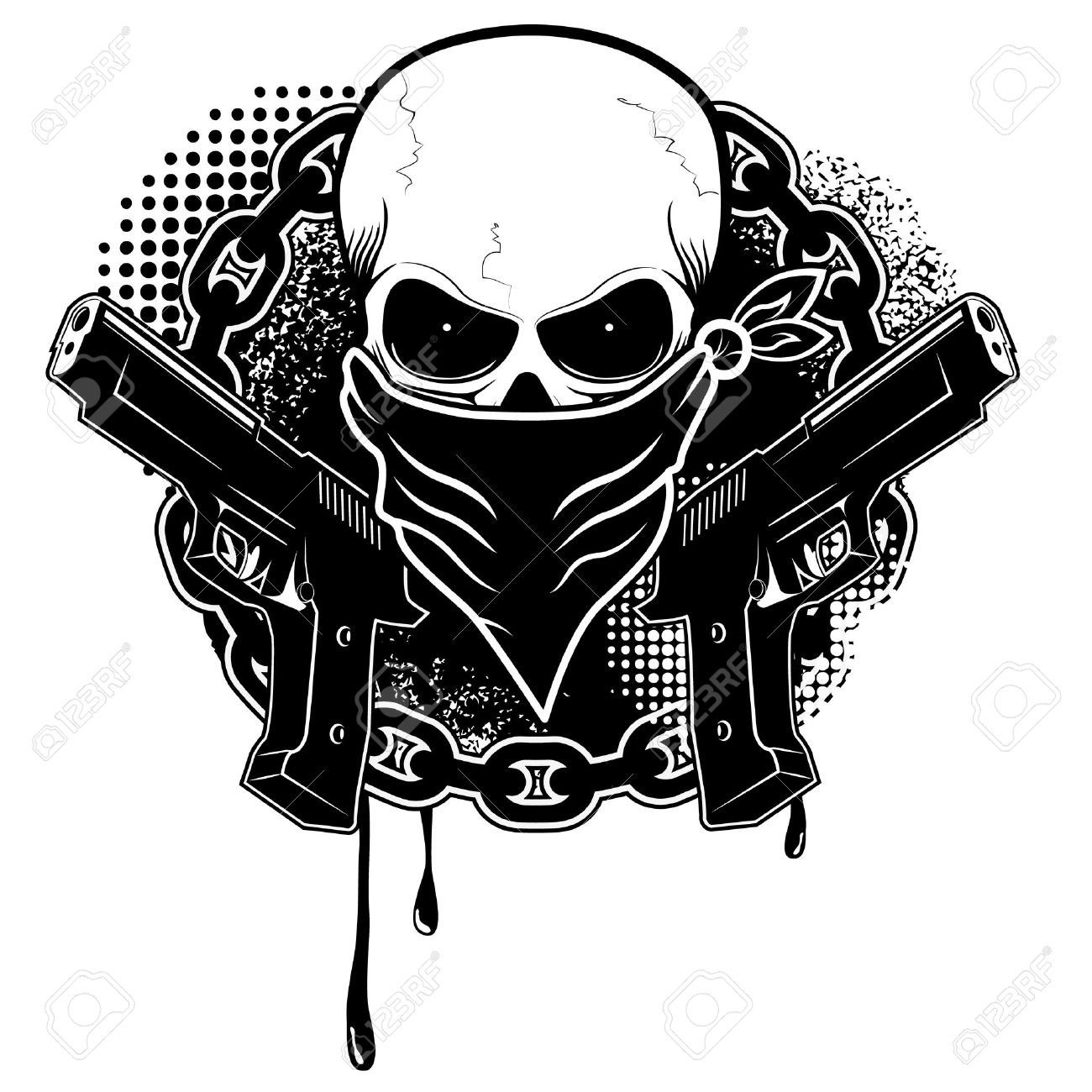 Gangster Skull Drawing At PaintingValley Explore Collection Of