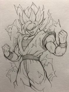 Goku Super Saiyan 2 Drawing At PaintingValley Explore Collection