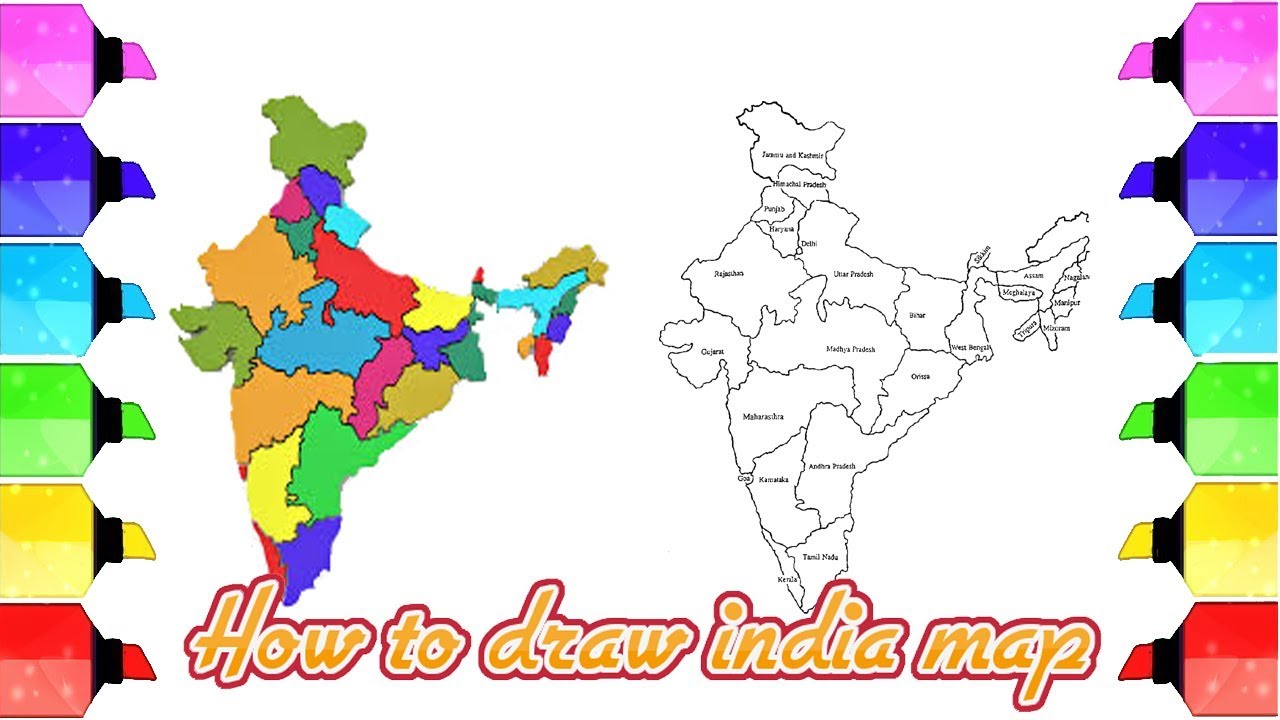 India Map Easy Trick How To Draw India Map Easily Step By Step India Map Easy Idea Youtube
