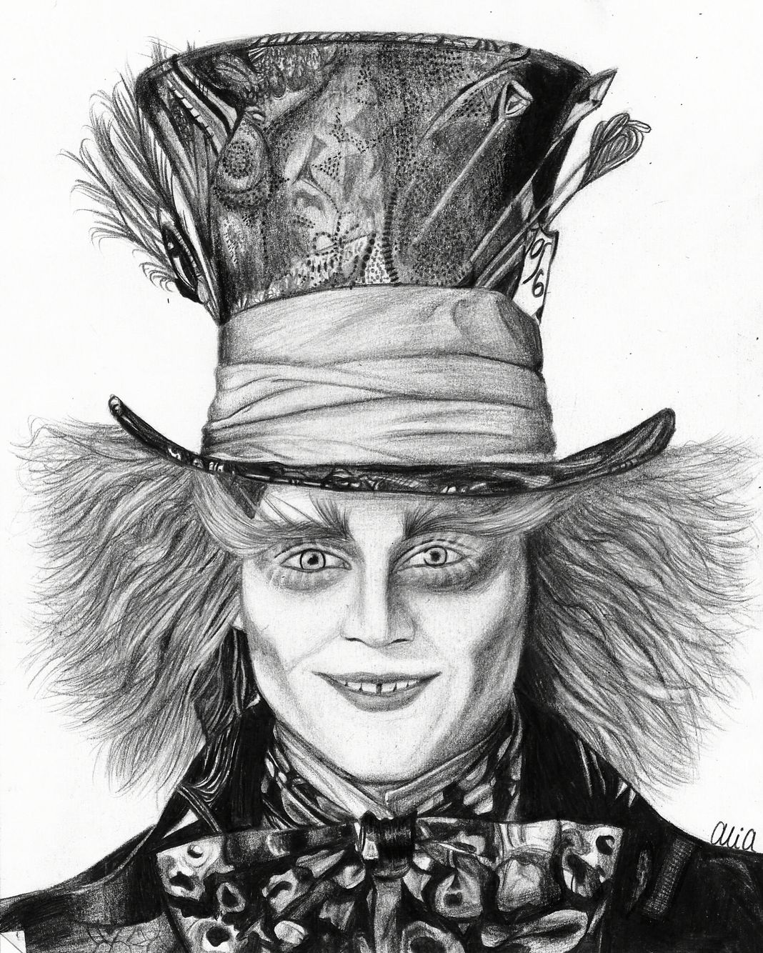 Johnny Depp Mad Hatter Drawing At Paintingvalley Explore