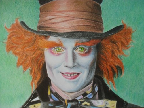 Johnny Depp Mad Hatter Drawing At Paintingvalley Explore