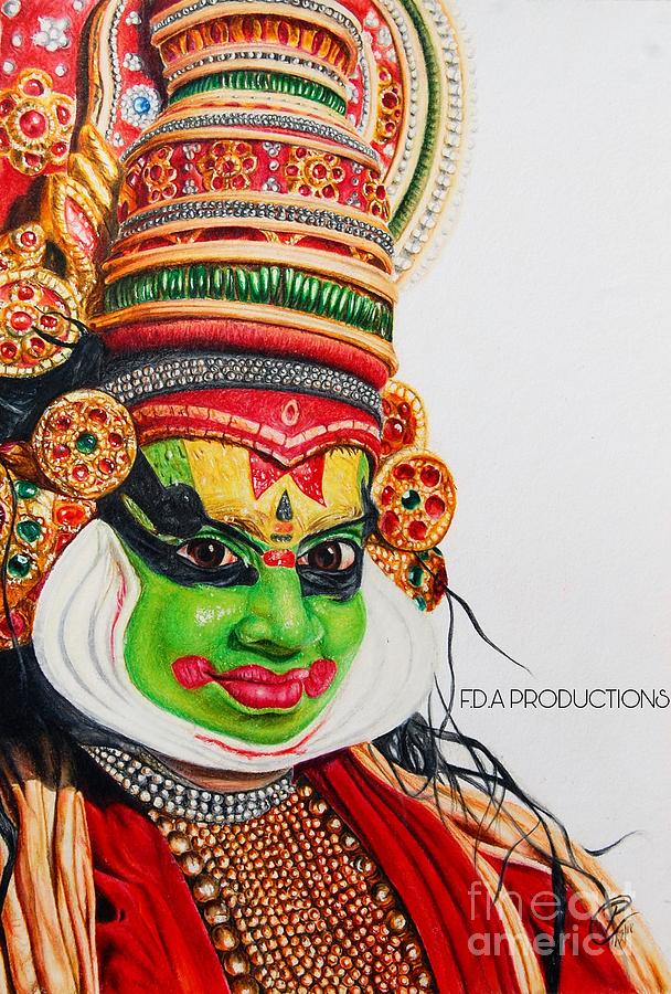 Kathakali Drawing At Paintingvalley Explore Collection Of