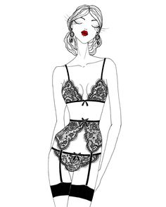 Lingerie Drawing At Paintingvalley Explore Collection Of Lingerie