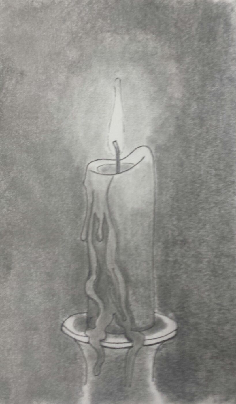 Melting Candle Drawing At Paintingvalley Explore Collection Of