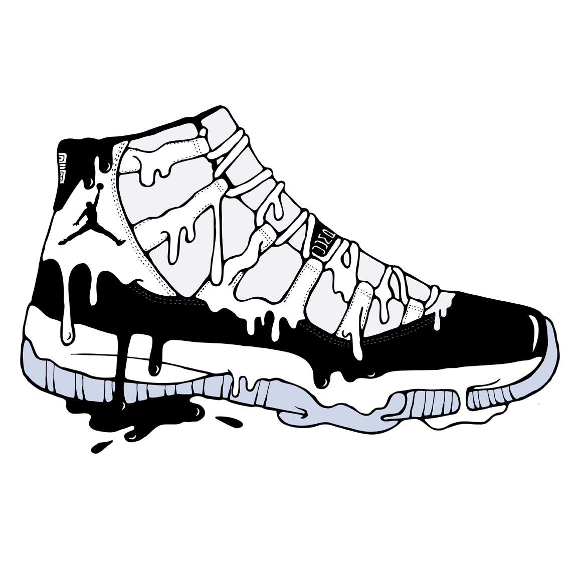 Drawing Jordans Shoes Coloring Pages Sketch Coloring Page