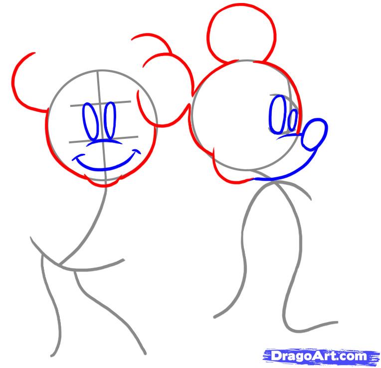 Mickey Mouse Drawing Step By Step At Paintingvalley Explore