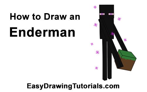 Minecraft Enderman Drawing At Paintingvalley Explore Collection