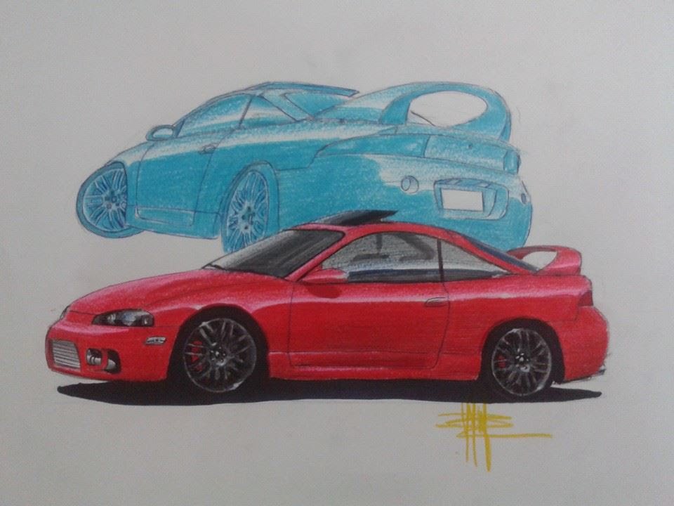 Mitsubishi Eclipse Drawing At PaintingValley Explore Collection