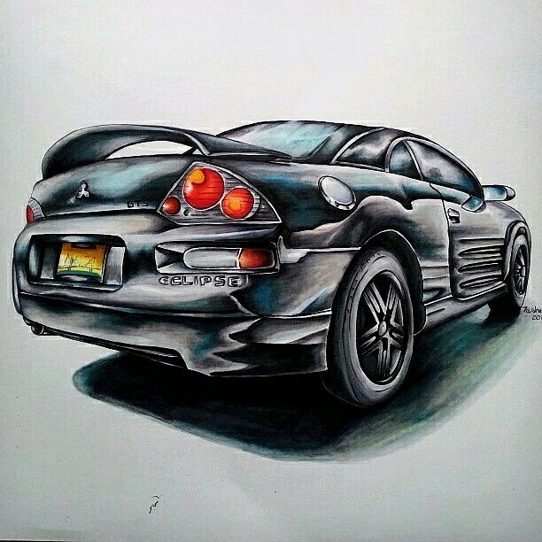 Mitsubishi Eclipse Drawing At PaintingValley Explore Collection