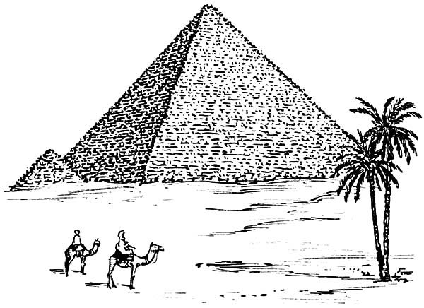 Pyramid Of Giza Drawing At Paintingvalley Explore Collection Of