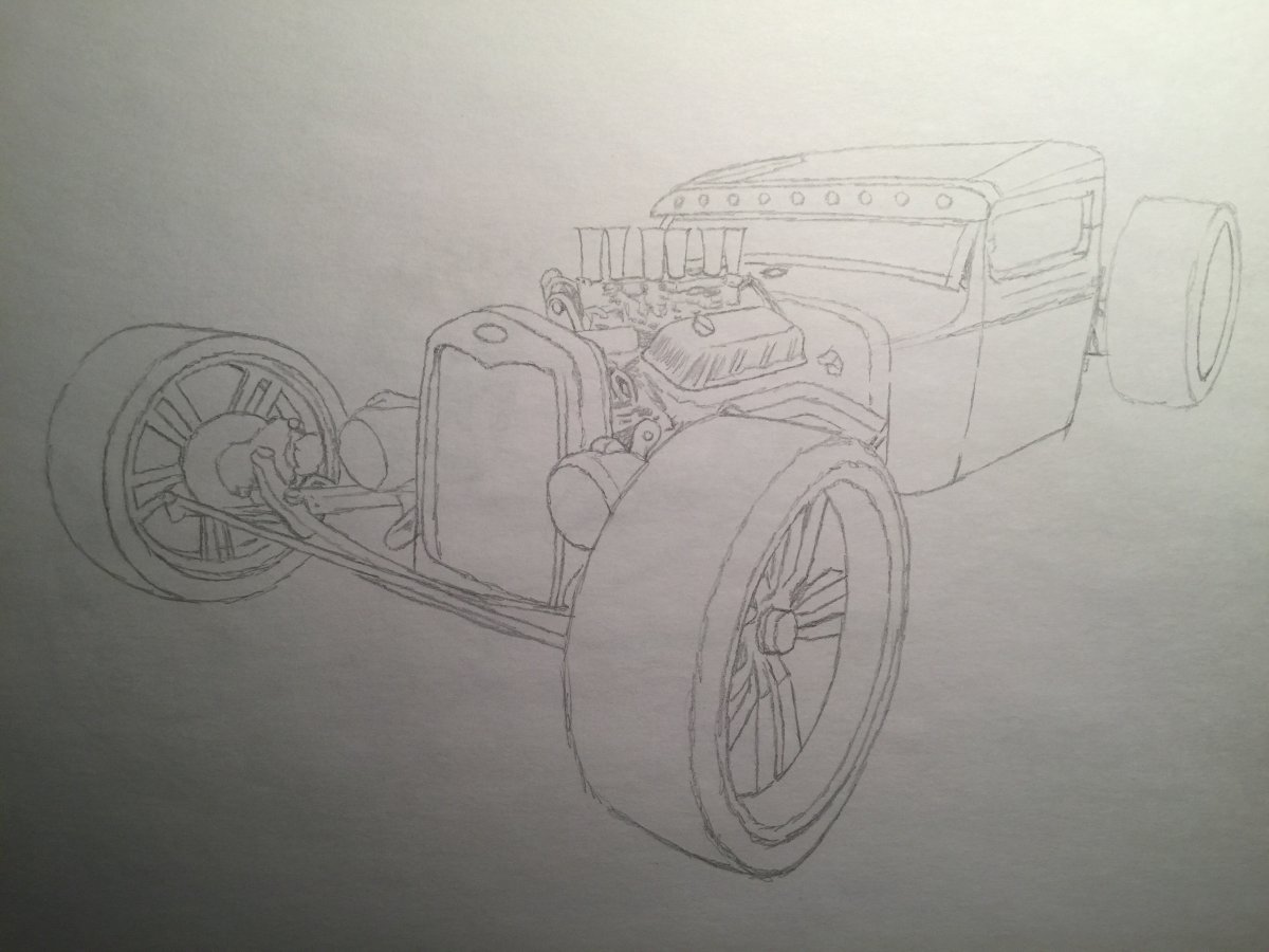 Rat Rod Drawings At Paintingvalley Explore Collection Of Rat Rod