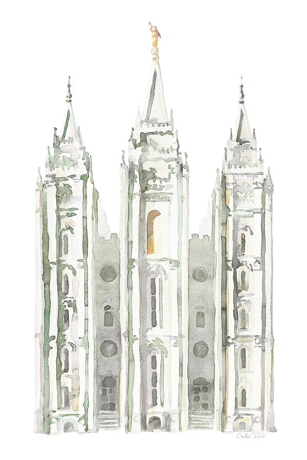 Salt Lake City Temple Drawing At Paintingvalley Explore