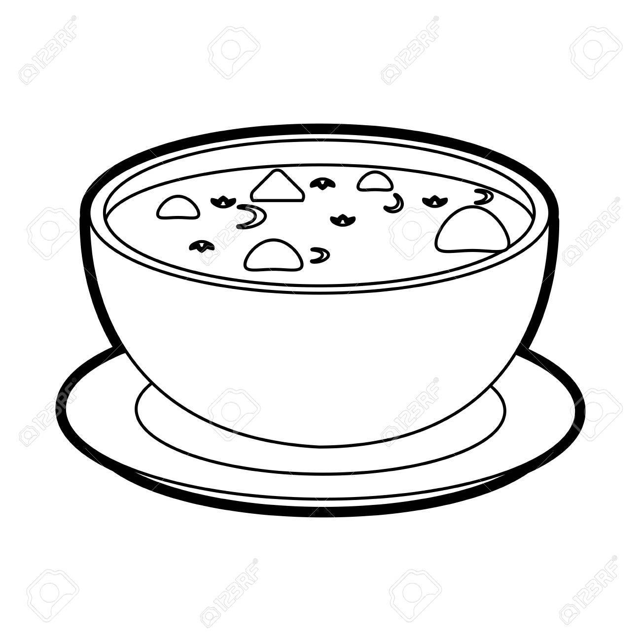 Soup Coloring Bowl Pot Stew Stone Pages Printable Template Drawing