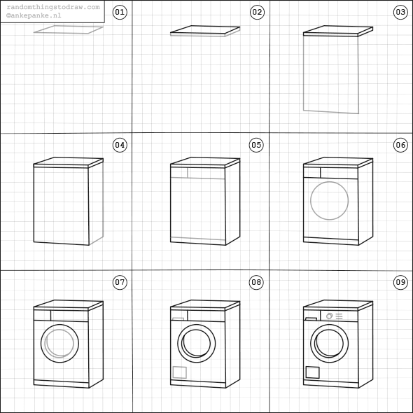 Washing Machine Drawing At Paintingvalley Explore Collection Of