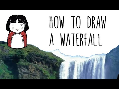 Waterfall Cartoon Drawing At Paintingvalley Explore Collection Of