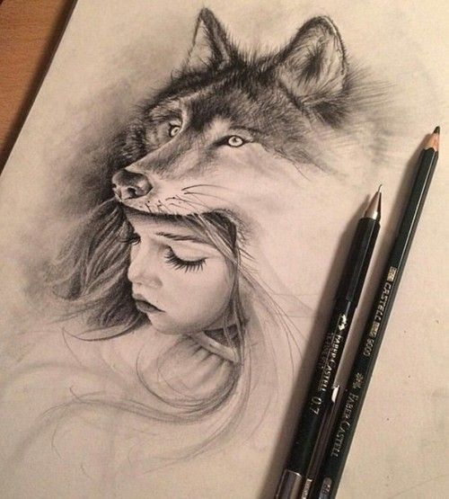 Wolf Woman Drawing At PaintingValley Explore Collection Of Wolf