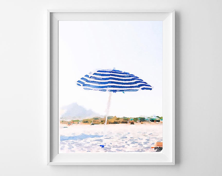 Beach Umbrella Watercolor At Paintingvalley Explore Collection Of