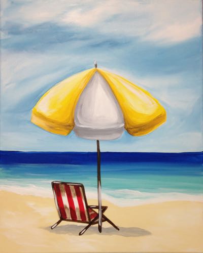 Beach Umbrella Watercolor At PaintingValley Explore Collection Of