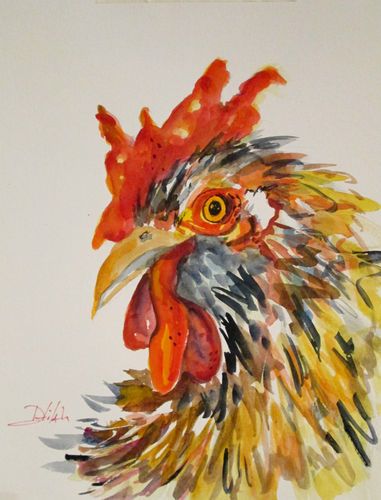 Chicken Watercolor Paintings At Paintingvalley Explore Collection