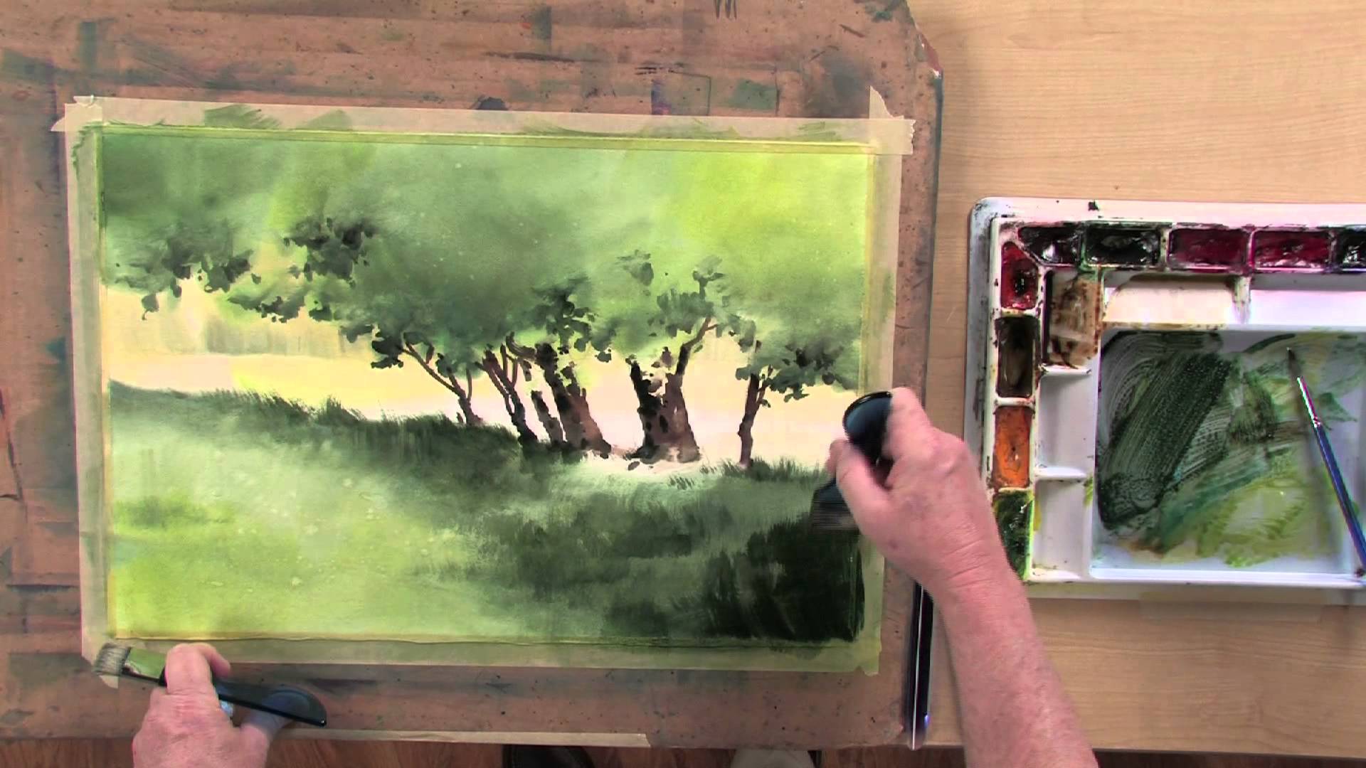 Easy Watercolor Paintings Of Spring Landscapes At PaintingValley