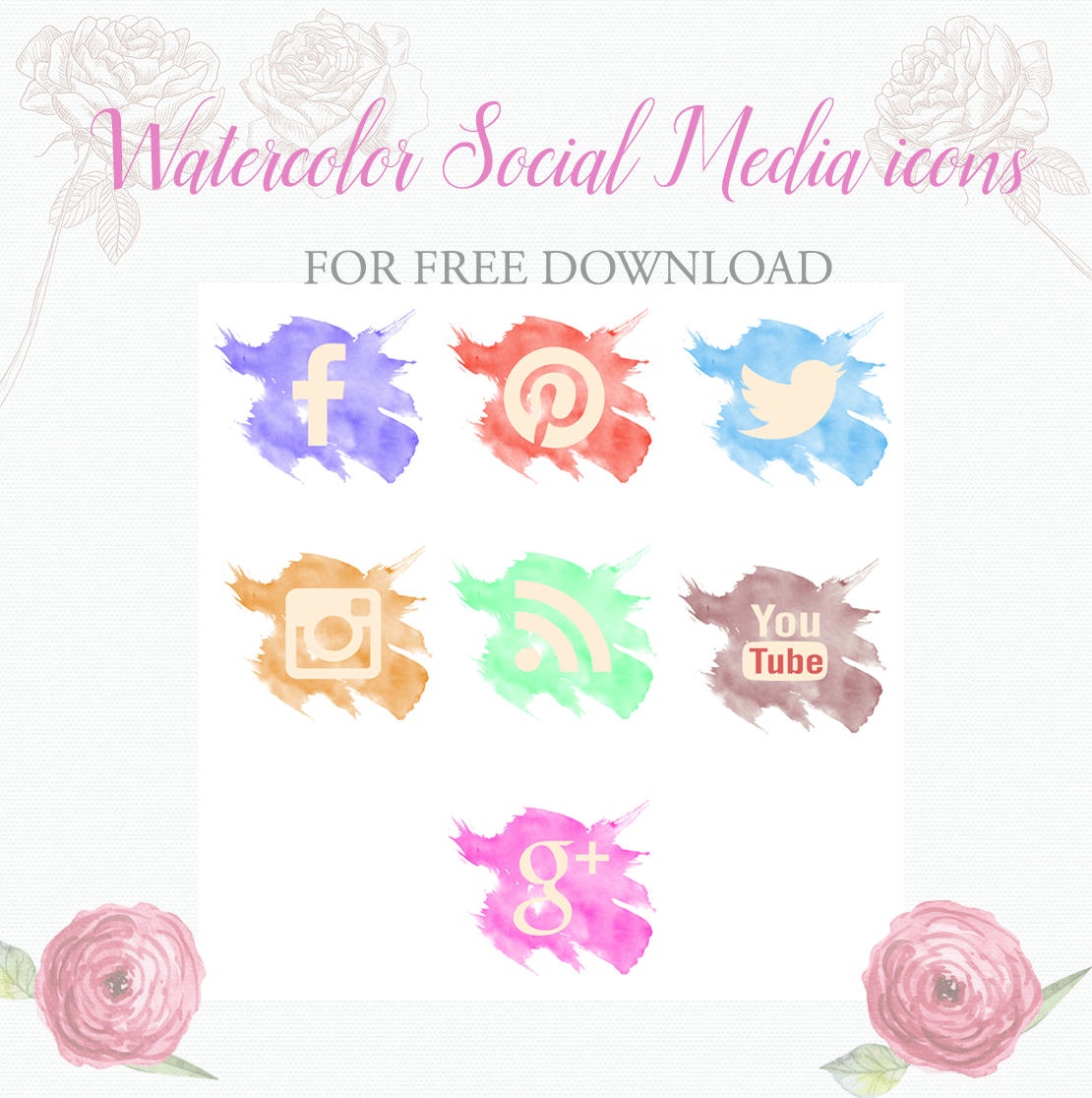 Free Watercolor Social Media Icons At PaintingValley Explore