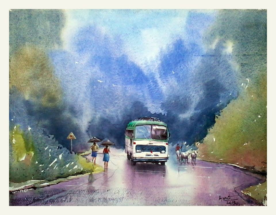 Rainy Day Watercolor At PaintingValley Explore Collection Of