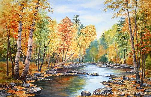 River Watercolor Painting At Paintingvalley Explore Collection Of