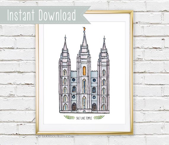 Salt Lake Temple Watercolor At Paintingvalley Explore Collection