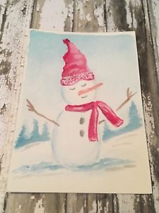 Snowman Watercolor Painting At PaintingValley Explore Collection