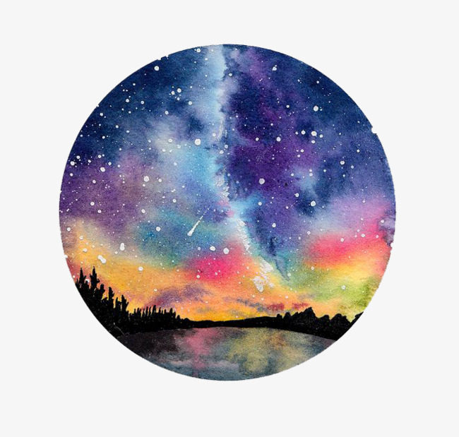 Starry Sky Watercolor At PaintingValley Explore Collection Of