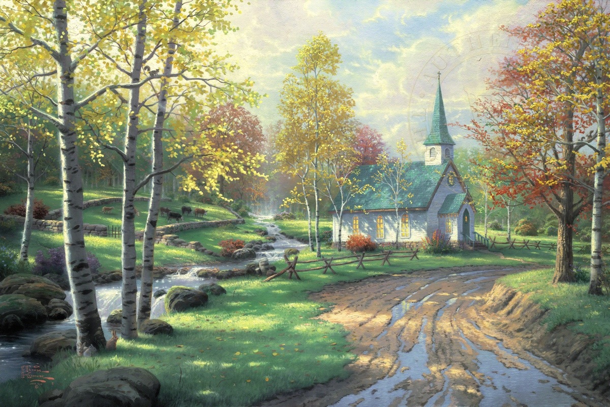 Thomas Kinkade Watercolor At PaintingValley Explore Collection Of