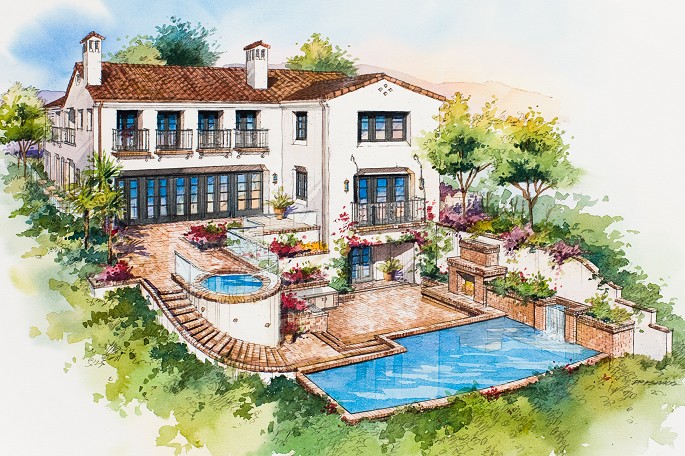 Watercolor Architectural Renderings At PaintingValley Explore