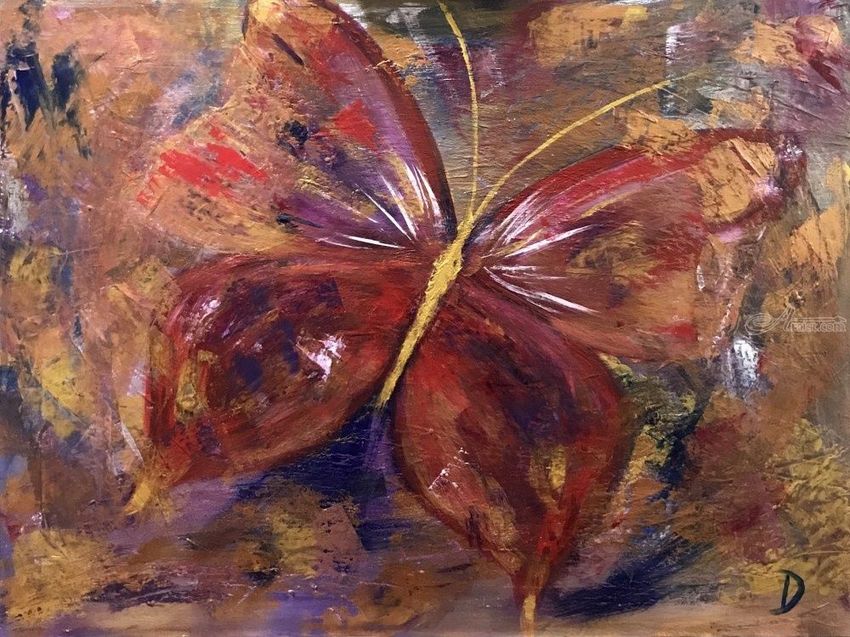 Abstract Butterfly Painting At Paintingvalley Explore Collection