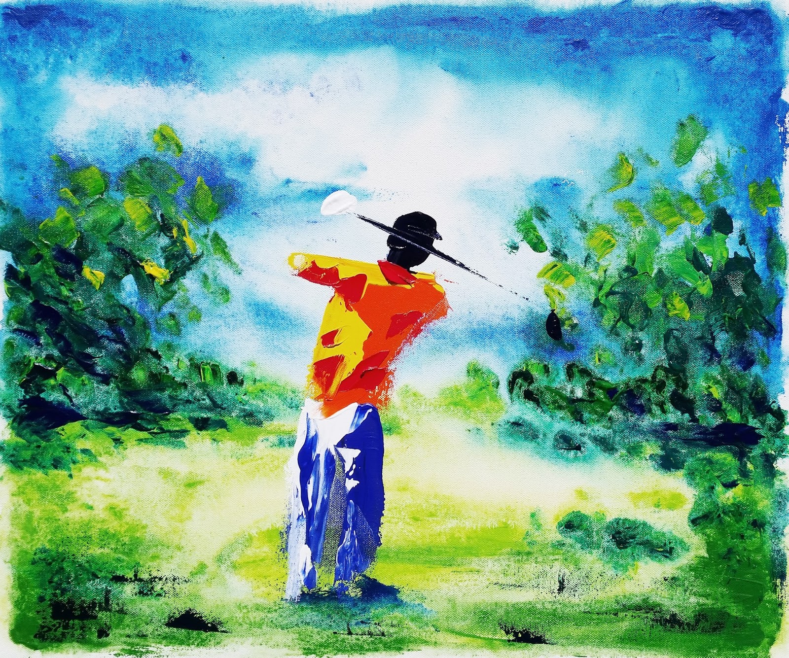 Abstract Golf Painting At PaintingValley Explore Collection Of