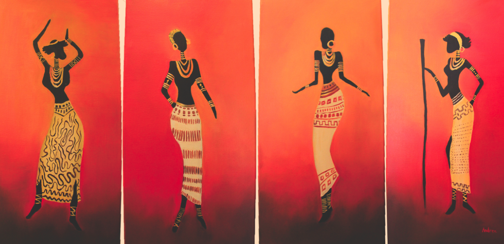 African Woman Painting Art At Paintingvalley Explore Collection