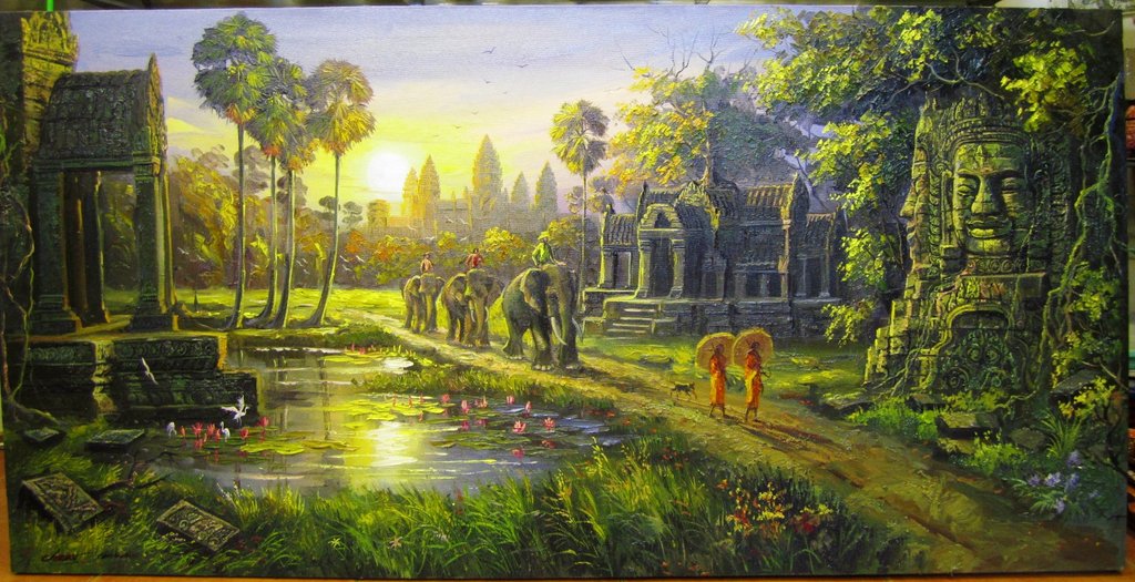 Angkor Wat Painting At Paintingvalley Explore Collection Of