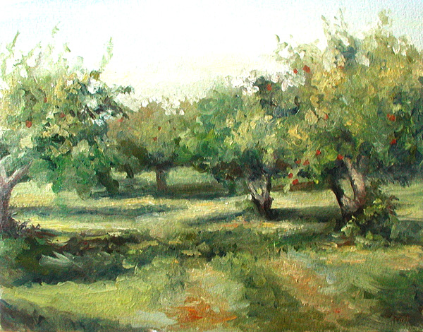 Apple Orchard Painting At Paintingvalley Explore Collection Of