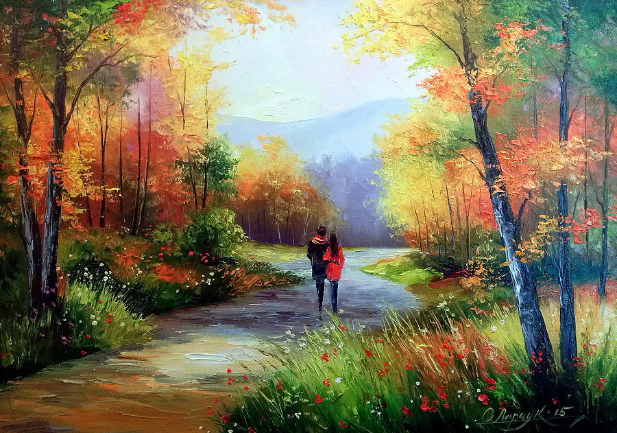 Autumn Forest Painting At Paintingvalley Explore Collection Of