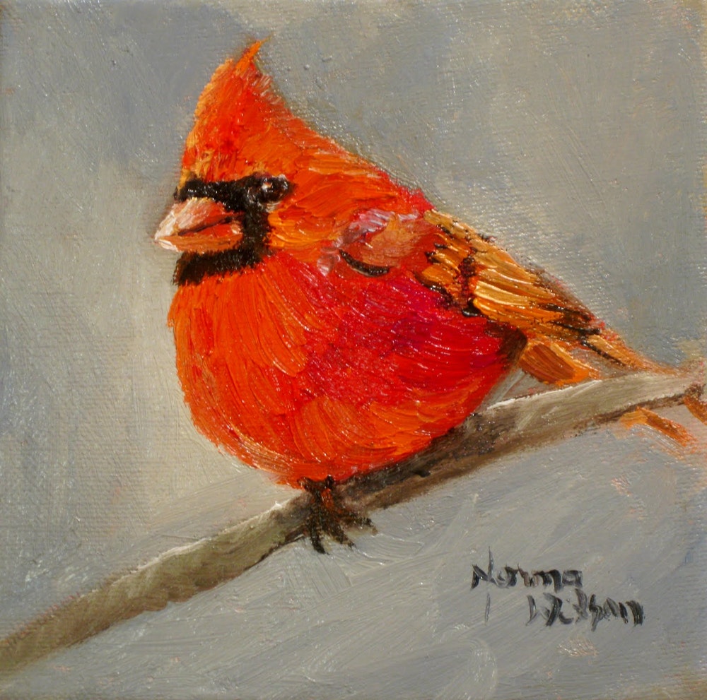 Cardinal Bird Painting At PaintingValley Explore Collection Of