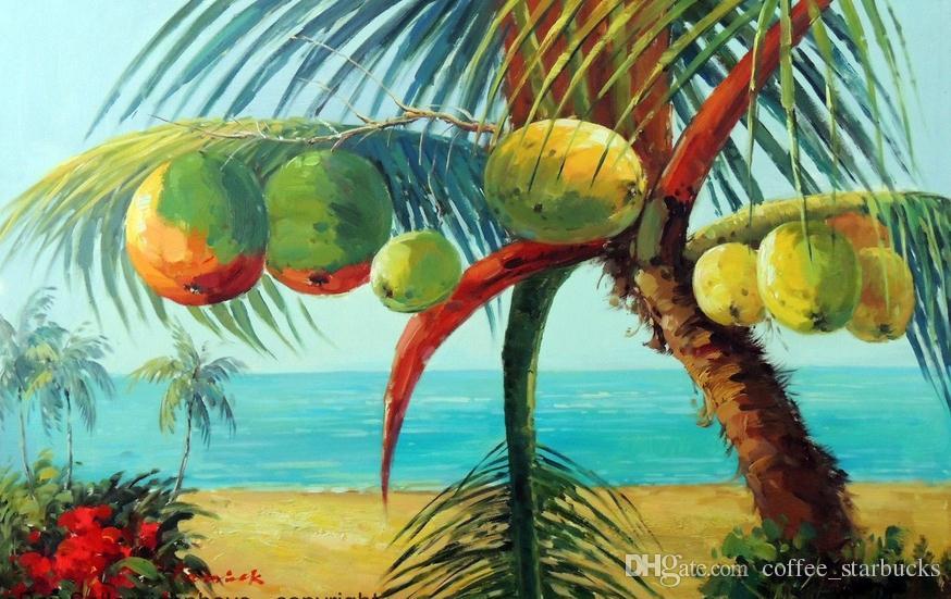 Coconut Painting At Paintingvalley Explore Collection Of Coconut