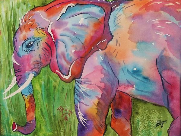 Colorful Watercolor Elephant Painting At Paintingvalley Explore